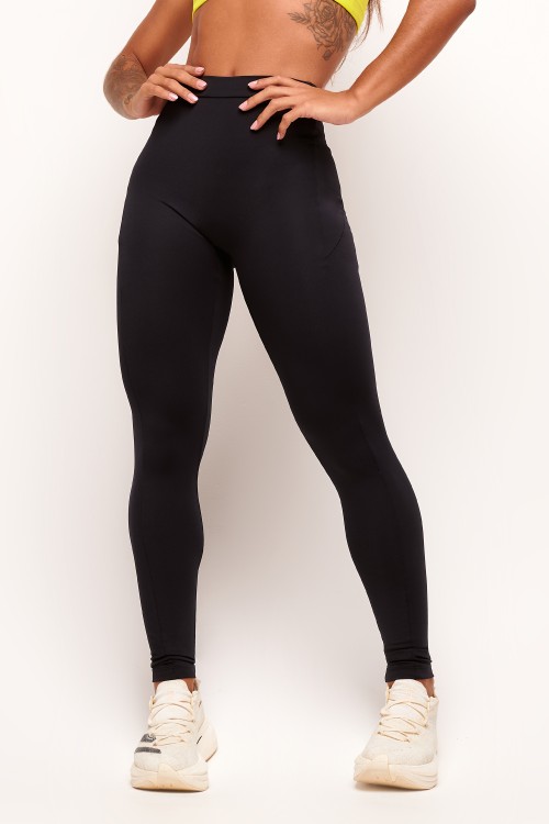 Calça legging com bolso preta tempo