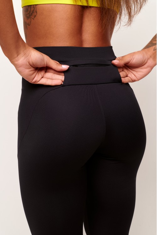 Calça Legging com bolso Preta Tempo