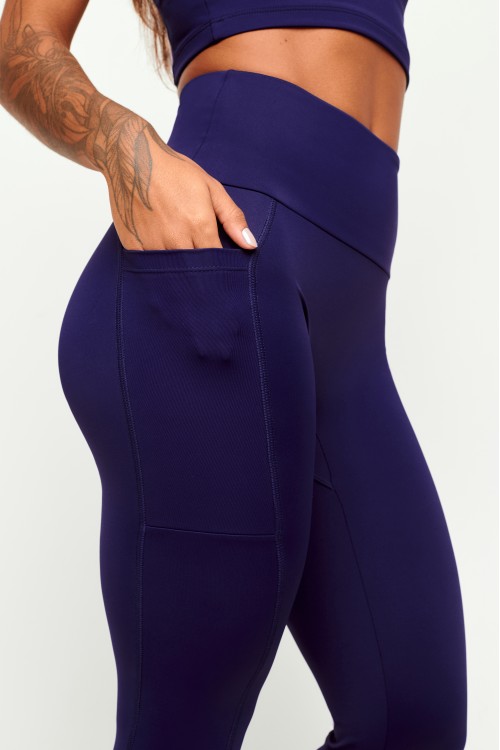 Calça Legging com bolso Azul Marinho Draft