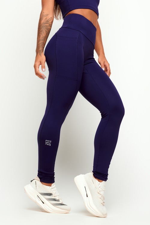 Calça Legging com bolso Azul Marinho Draft