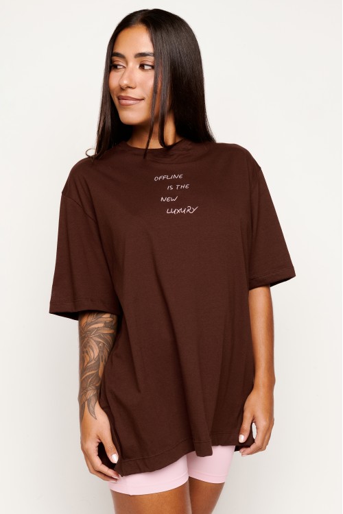 Blusa Oversized Truffle de Algodão Offline
