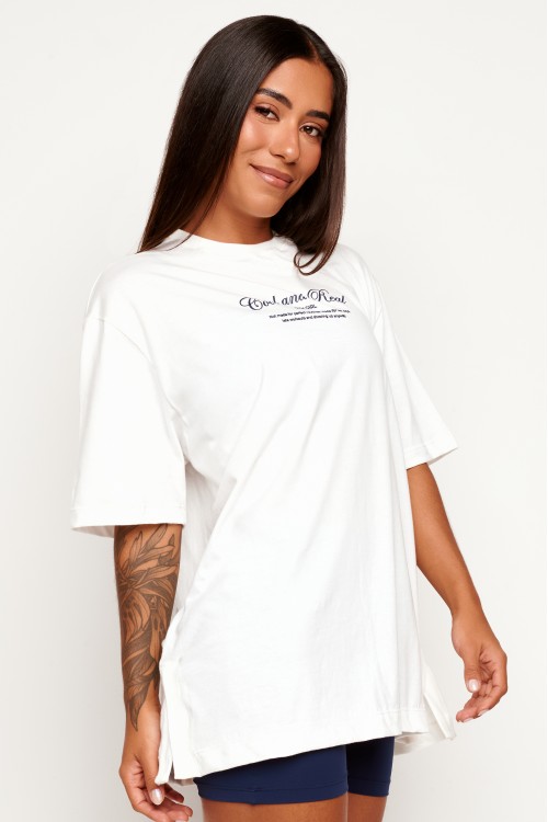 Blusa Oversized Cream de Algodão Cool and Real