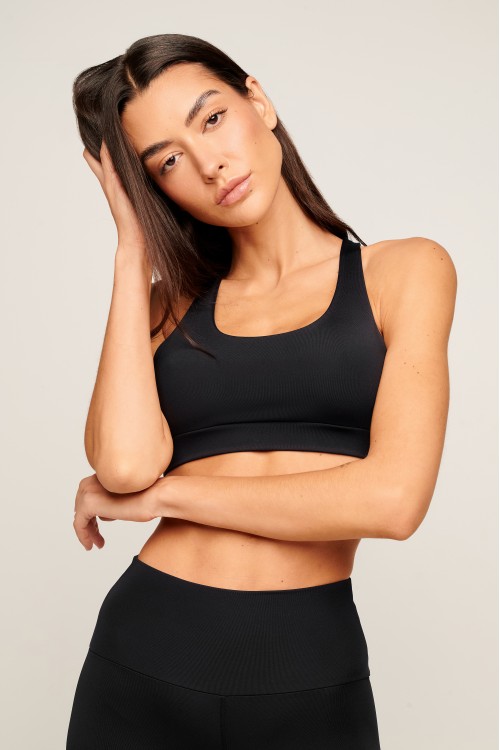Top Preto Nadador Slim