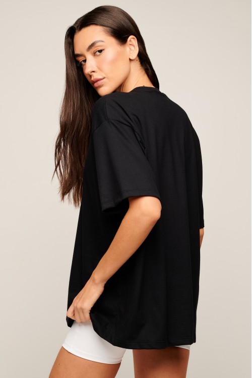 Blusa Preta Básica Oversized