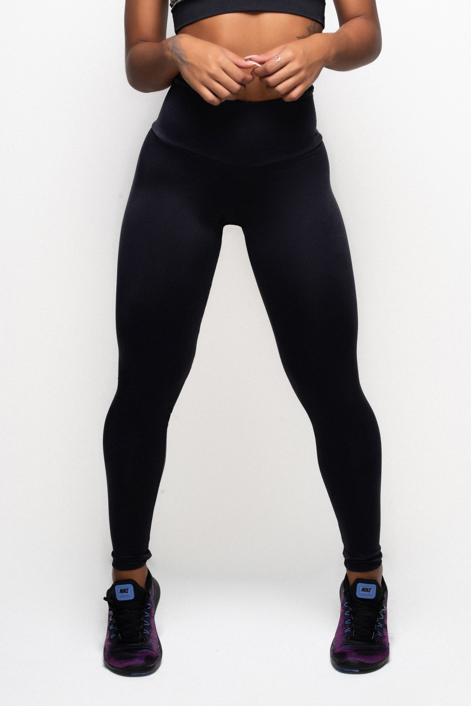 legging preta cintura alta