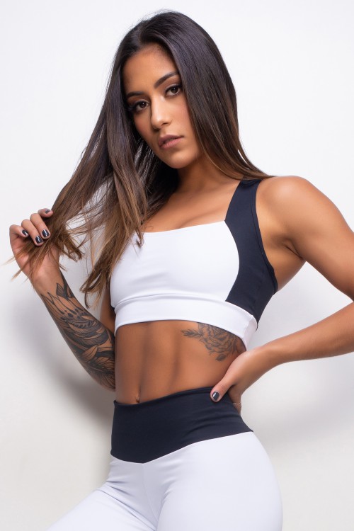 Top Fitness Feminino White Soccer