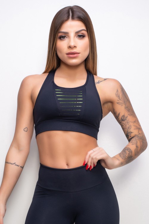 Top Fitness Feminino Preto Best Running
