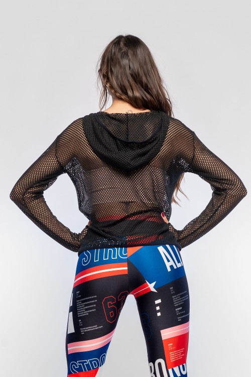 Casaco de Tela Feminino Preto Union Fitness