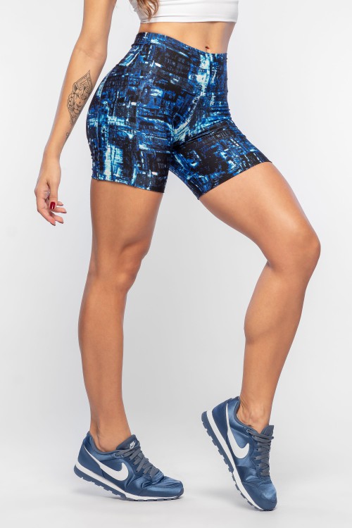 Bermuda Fitness Feminina Estampada com Bolso Black City