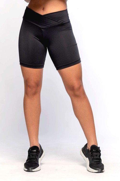 Bermuda Fitness Feminina Preta Cós V