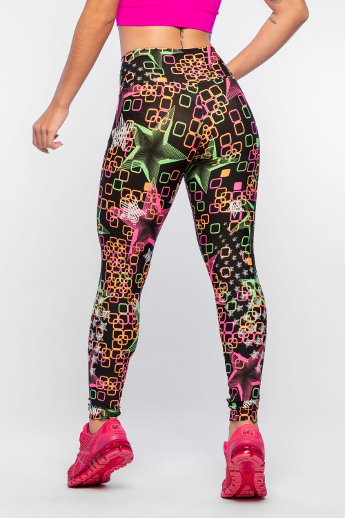 Calça Legging Feminina Estampada Pop Star
