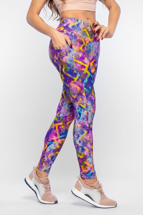 Calça Legging Feminina Estampada com Bolso Beat