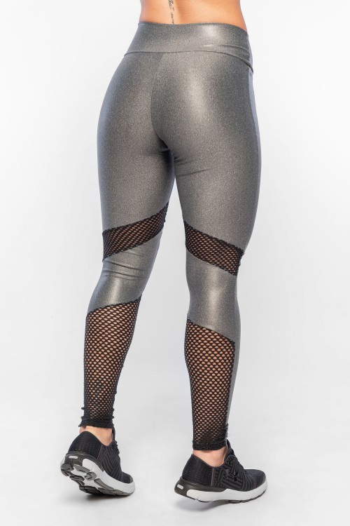 Calça Legging Feminina Mescla com brilho Fit Screen