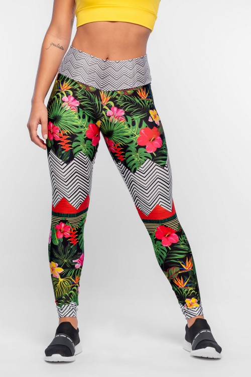 Calça Legging Feminina com Estampa Sublimada Sunset