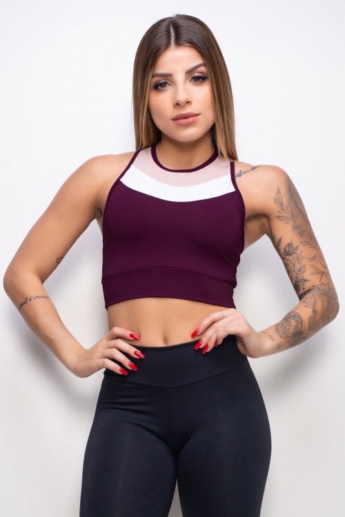 Top Fitness Feminino Malbec Identity