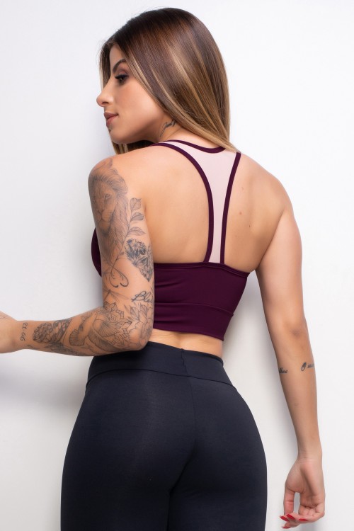 Top Fitness Feminino Malbec Identity