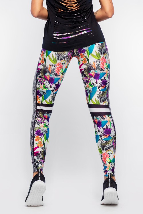Calça Legging Feminina com Estampa Sublimada Folk
