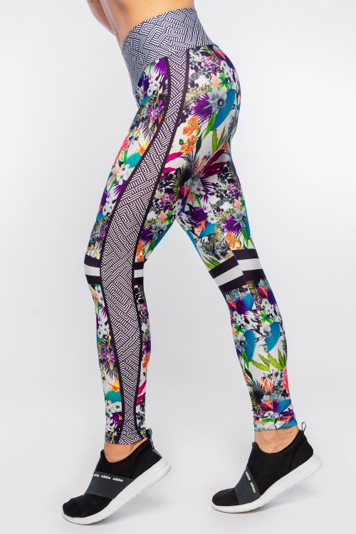 Calça Legging Feminina com Estampa Sublimada Folk