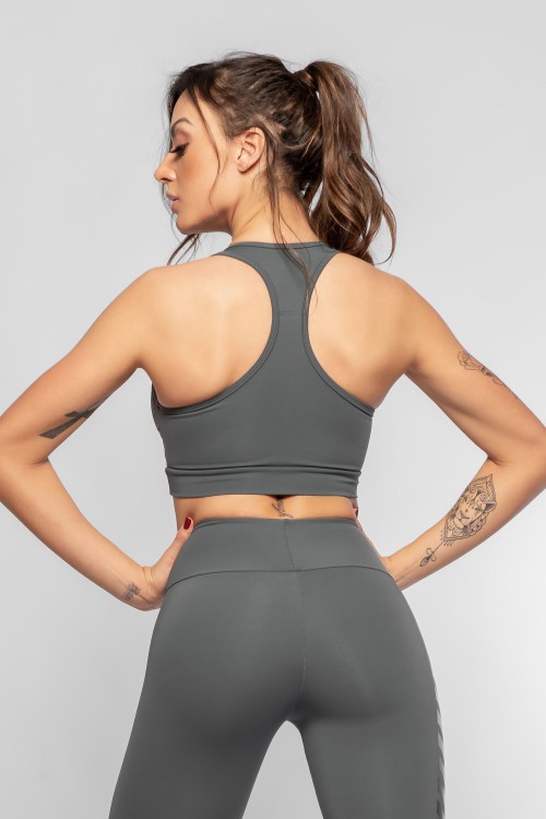 Top Fitness Feminino Cinza Target