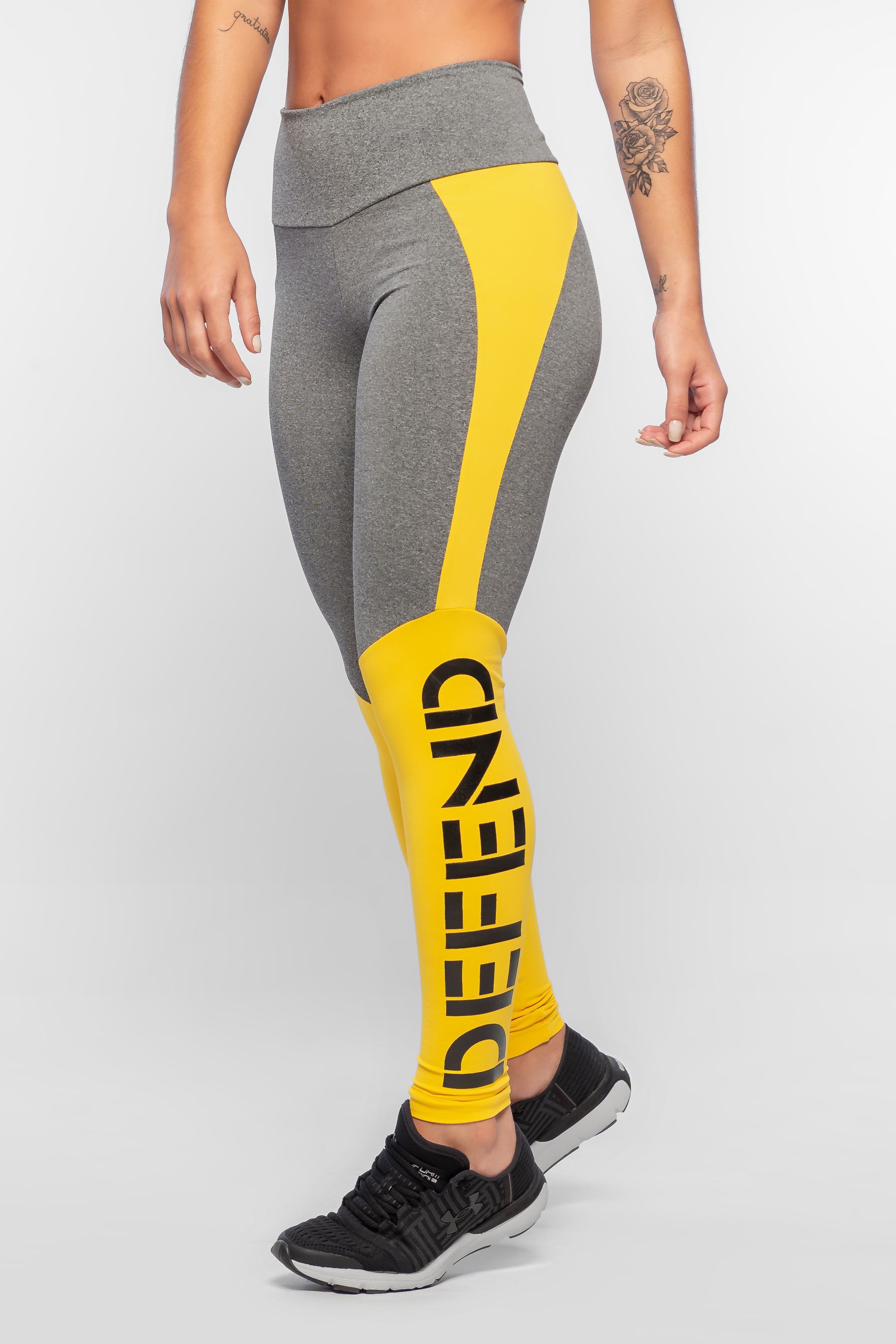 calça legging amarela