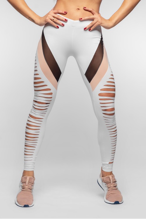 Calça Legging Feminina Branca Bolaine