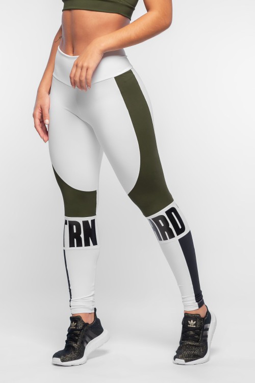 Calça Legging Feminina Branca Train Hard