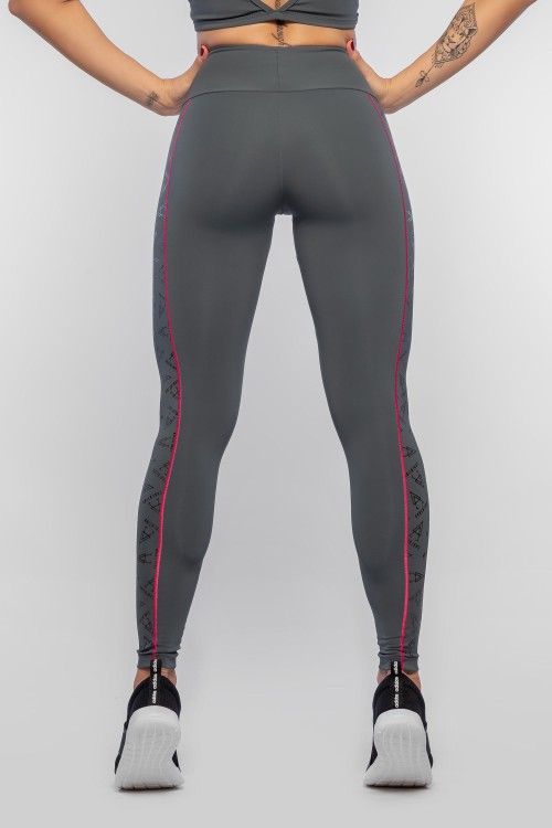 Calça Legging Feminina Cinza Fit Evolution