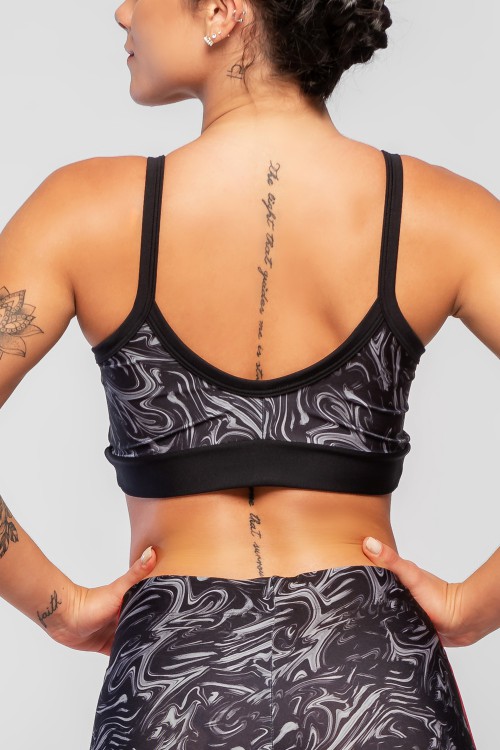 Top Fitness Feminino com Estampa Sublimada Combat