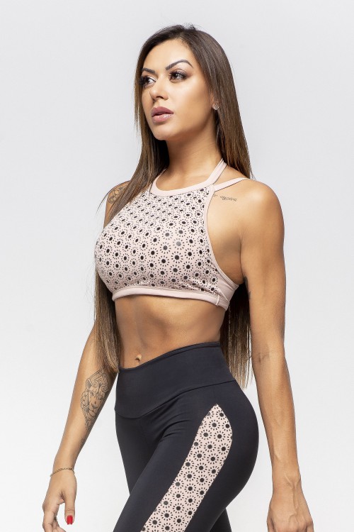 Top Fitness Feminino Nude Salty