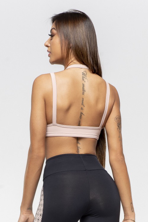 Top Fitness Feminino Nude Salty