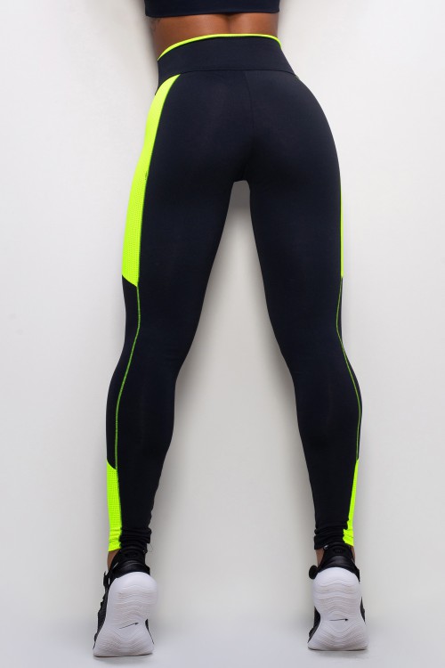 Legging Fitness Feminina Neon Black
