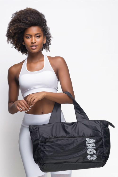 Bolsa Fitness Feminina Preta Angê