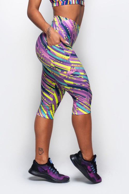 Calça Corsário Feminina com Bolso Match
