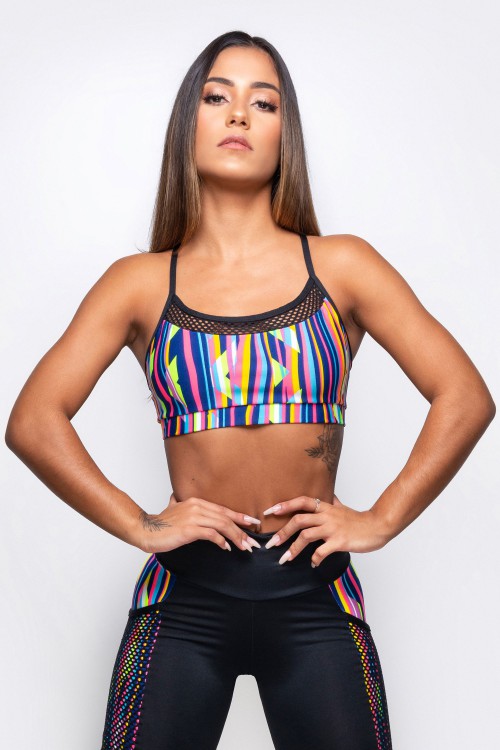 Top Fitness Feminino Estampado Alive