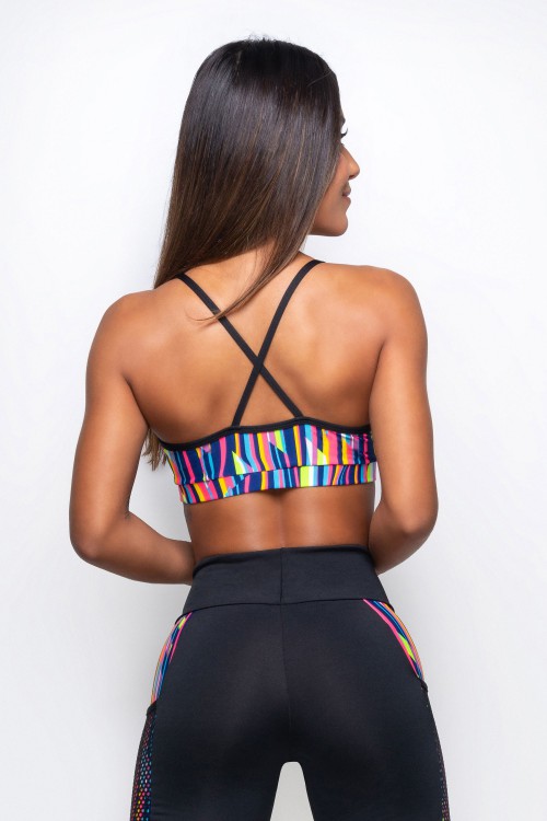 Top Fitness Feminino Estampado Alive