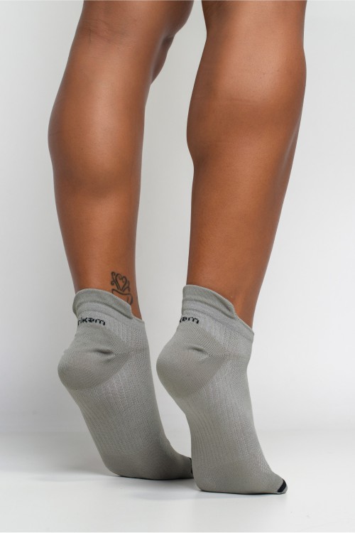 Meia Fitness Feminina Performance Cinza