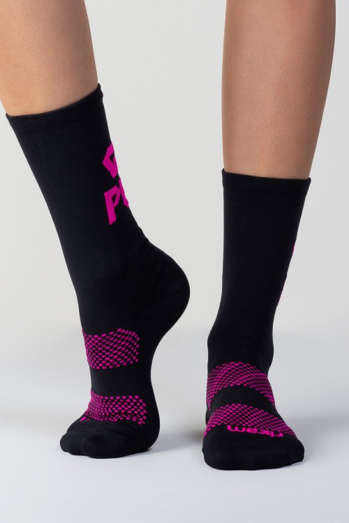 Meia Fitness Feminina Cano Médio Girl Pwr