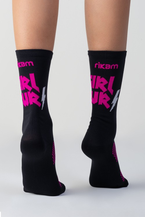 Meia Fitness Feminina Cano Médio Girl Pwr
