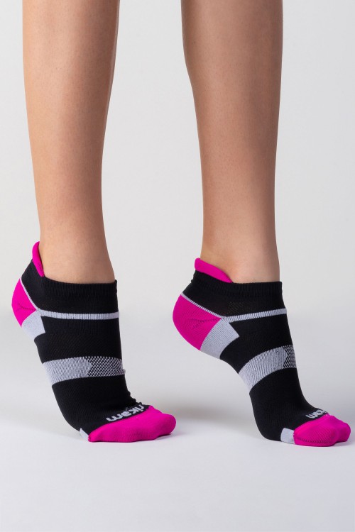 Meia Fitness Feminina Runner Preta