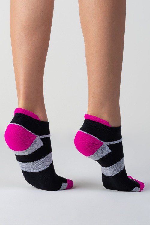 Meia Fitness Feminina Runner Preta