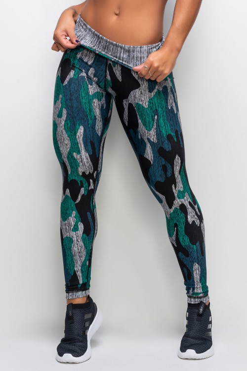 Calça Legging Feminina Dupla Face Inverse Camouflage