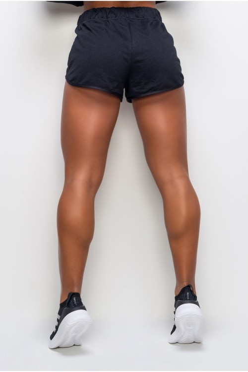 Short Feminino de moletinho Preto Beware