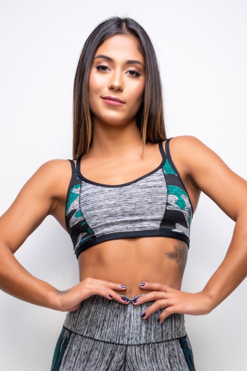 Top Fitness Feminino Dupla Face Inverse Double