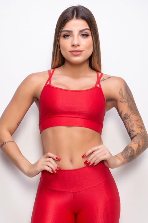 Top Fitness Essence red com tiras