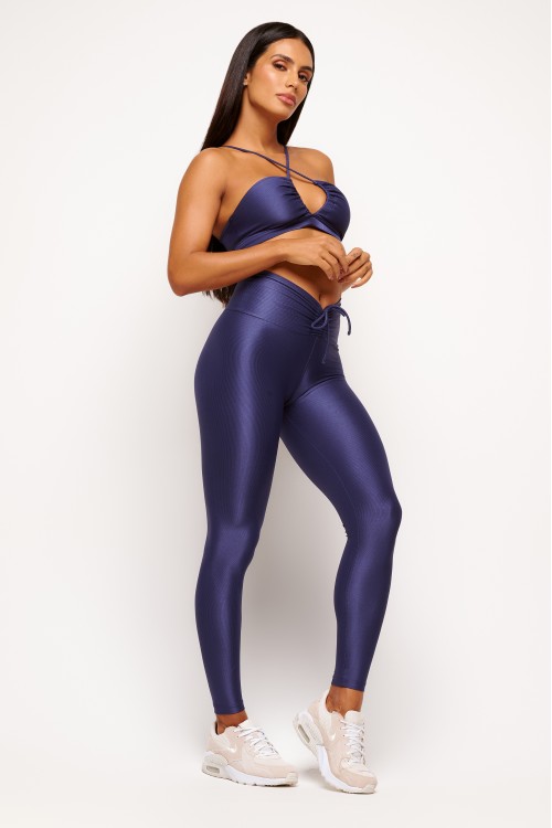 Calça Legging Navy cós franzido Essence