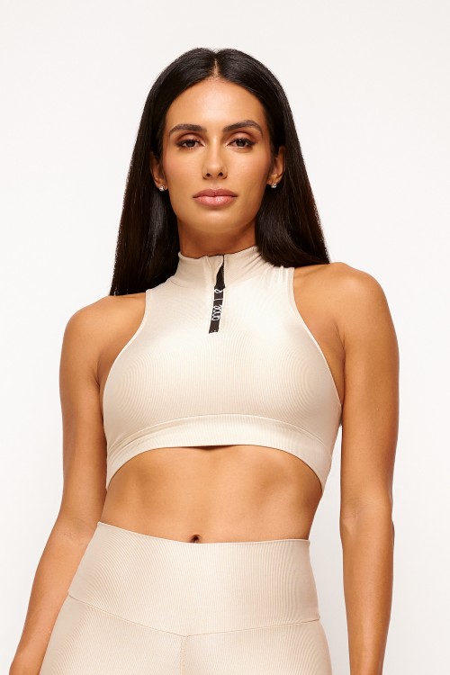 Top Nude com Zíper Essence