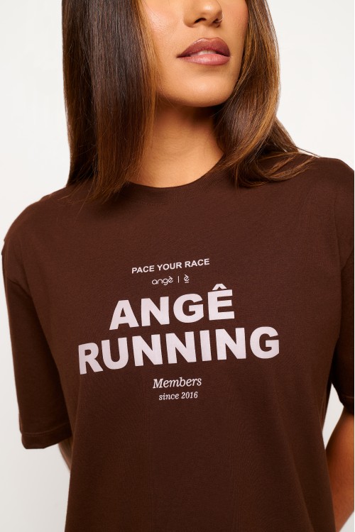 Blusa Marrom de Algodão Angê Running