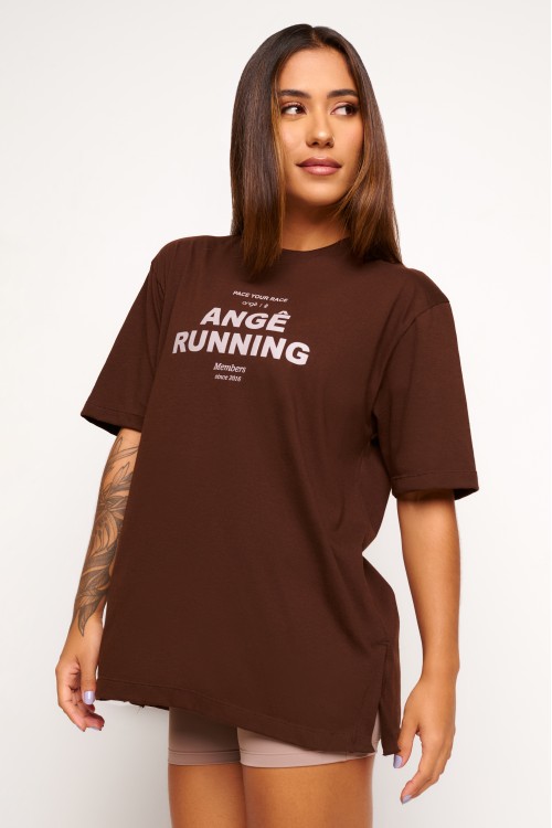 Blusa Marrom de Algodão Angê Running