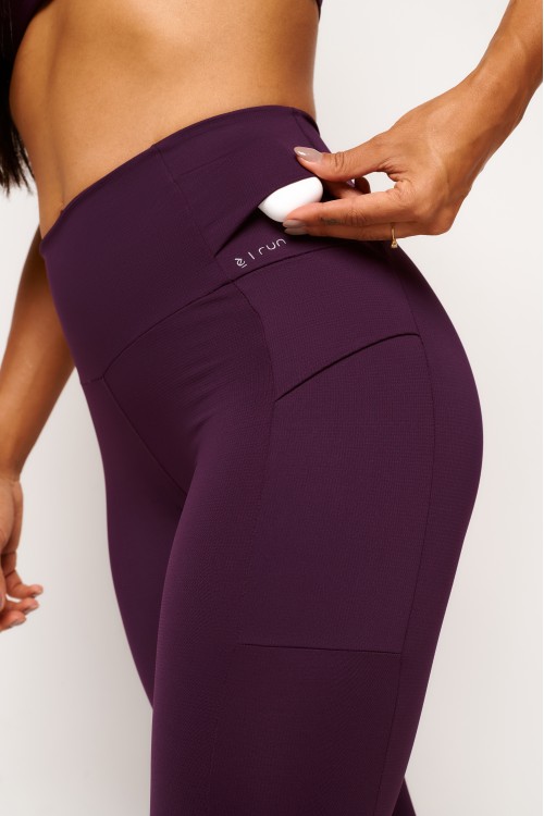 Calça Legging Tech-Run Uva com bolso Pace your Race