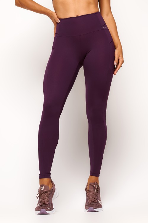 Calça Legging Tech-Run Uva com bolso Pace your Race